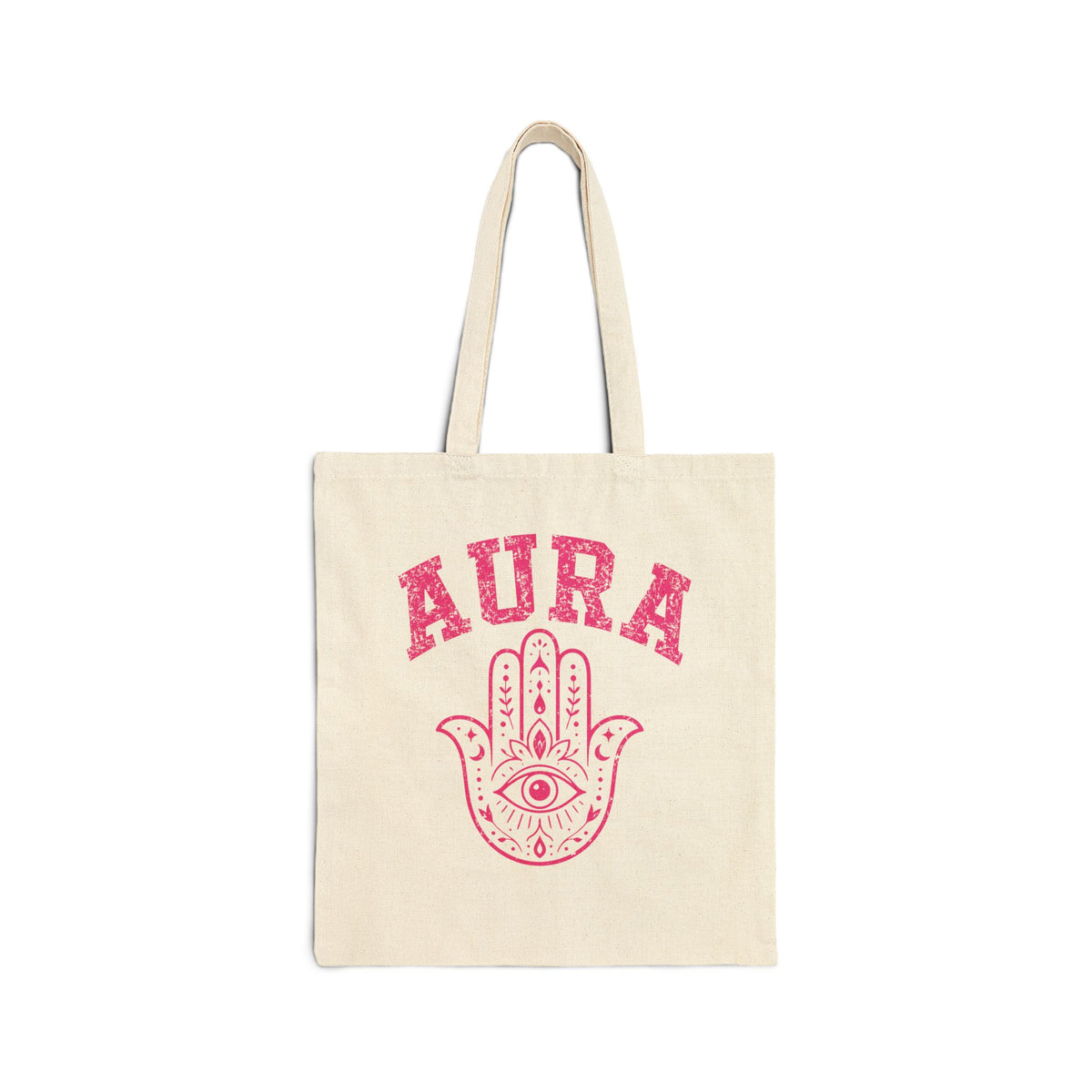 Aura Hamsa Canvas Tote