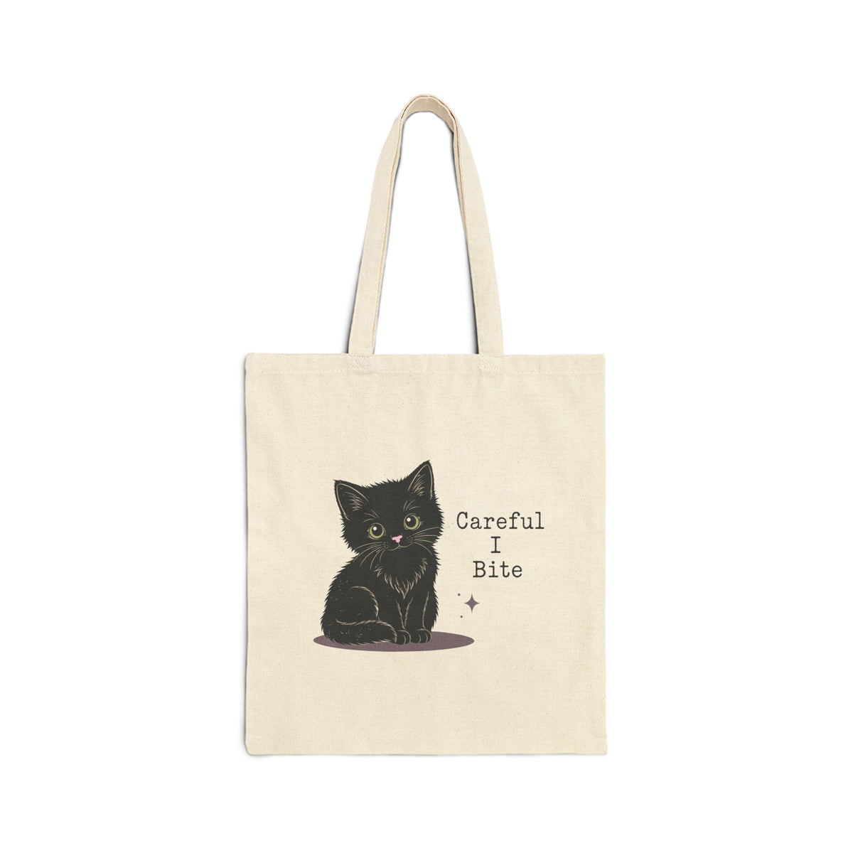 Cat Bite Canvas Tote